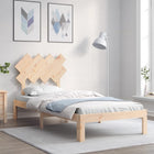 Bed frame with headboard solid wood