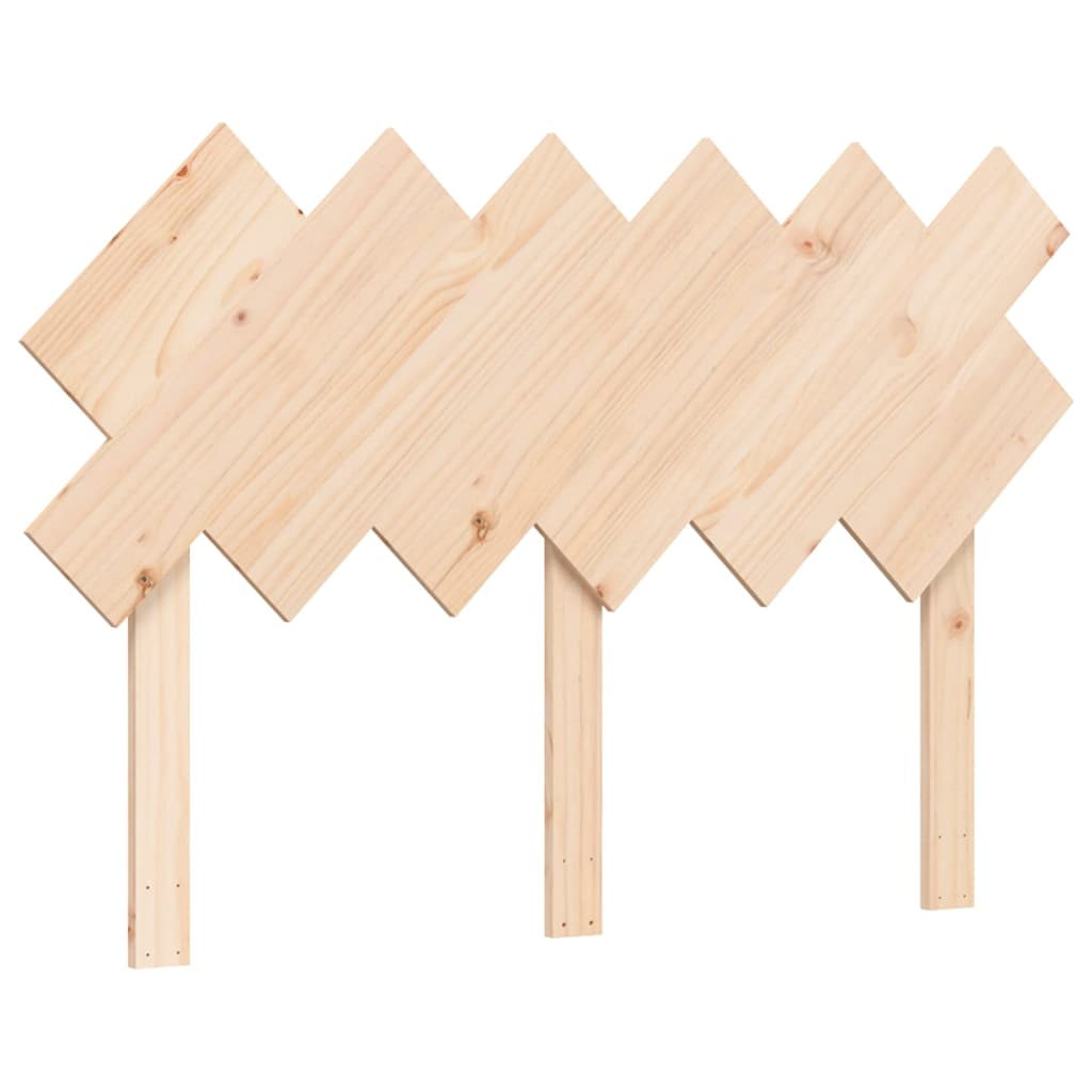 Bedframe Met Hoofdbord Massief Hout 4Ft Small Double 120 x 190 cm Naturel