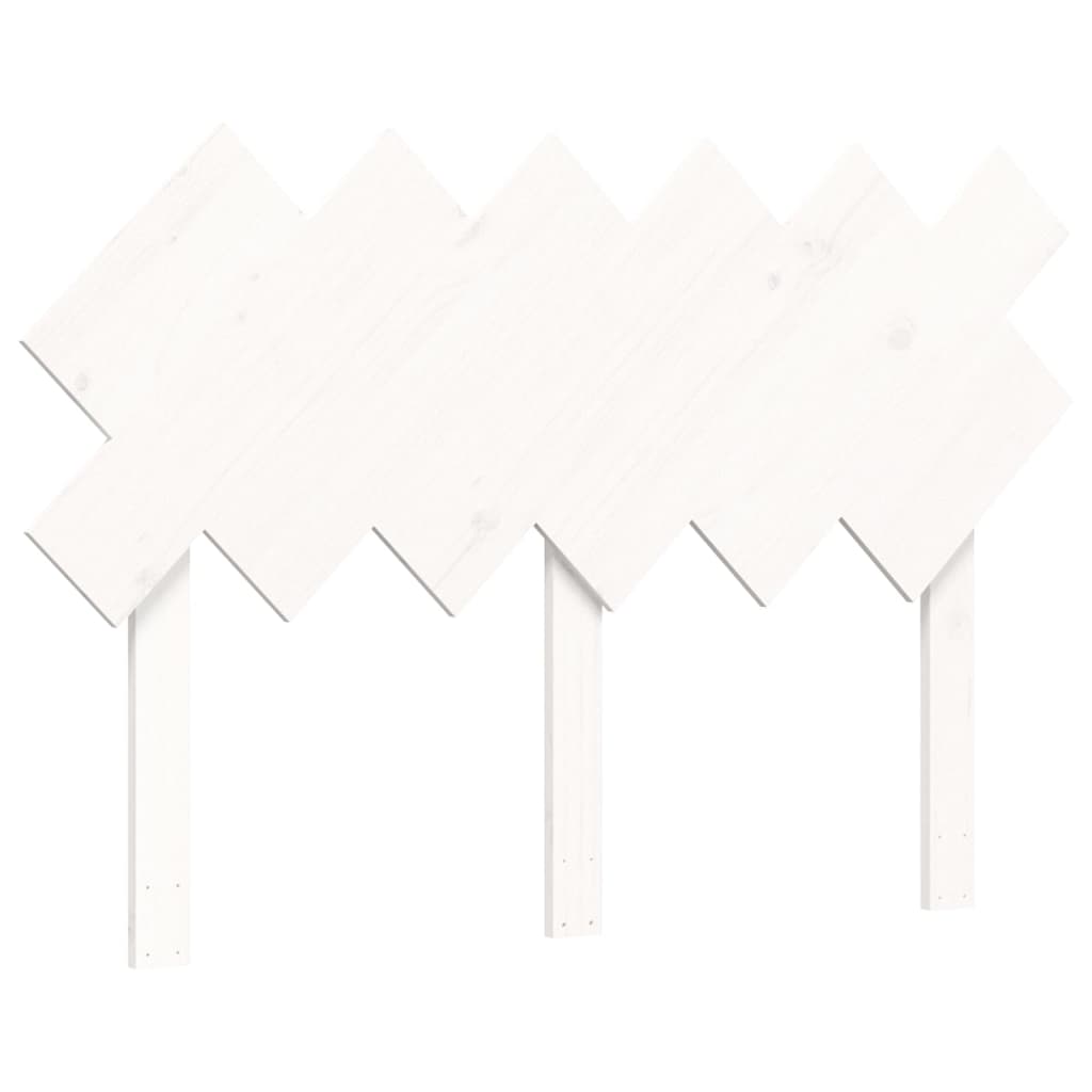 Bedframe Met Hoofdbord Massief Hout 4Ft6 Double 135 x 190 cm Wit