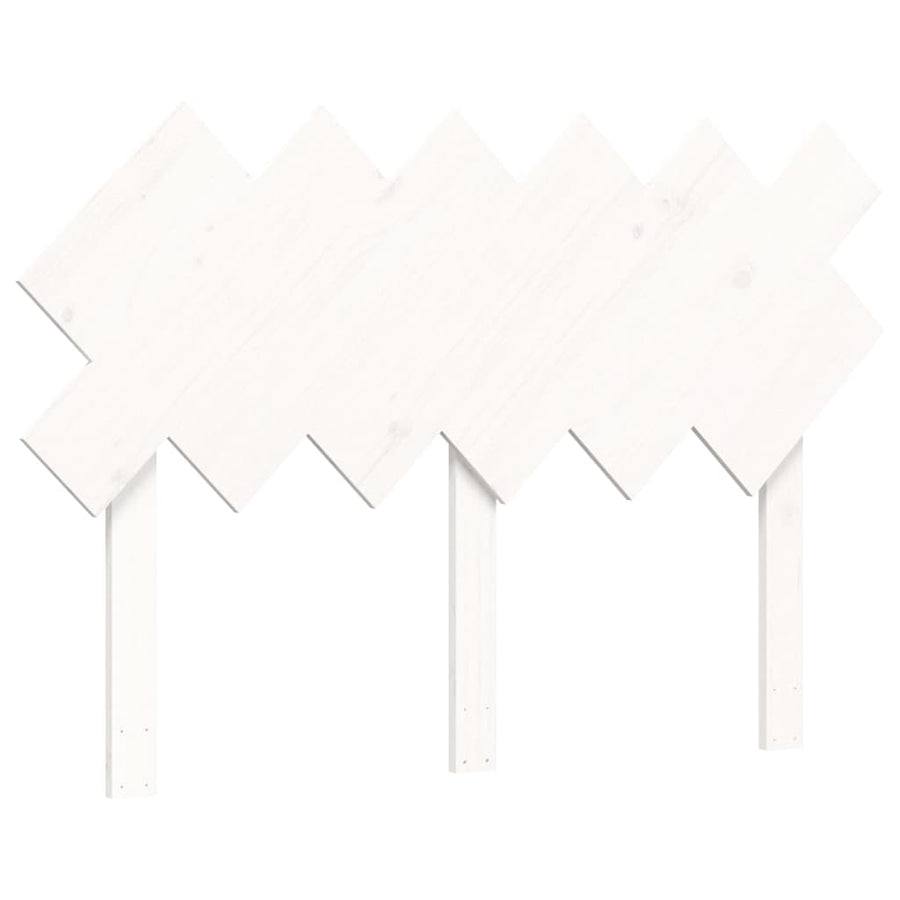 Bedframe Met Hoofdbord Massief Hout 4Ft6 Double 135 x 190 cm Wit