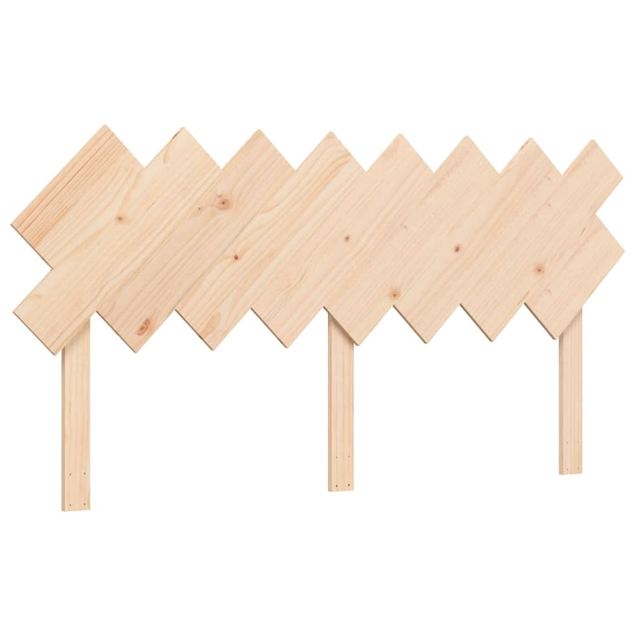Bedframe Met Hoofdbord Massief Hout 160 x 200 cm Naturel