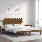 Bedframe Met Hoofdbord Hout 160 x 200 cm Honingbruin