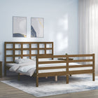 Bedframe Met Hoofdbord Hout 160 x 200 cm Honingbruin