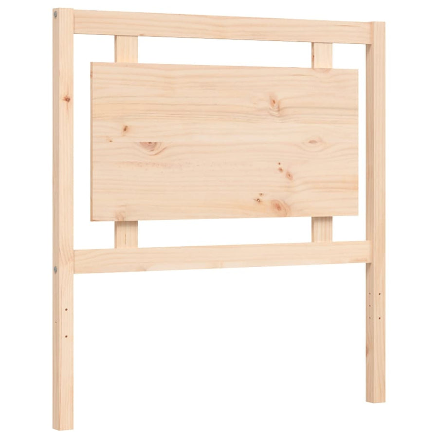 Bedframe Met Hoofdbord Massief Hout 100 x 200 cm Naturel