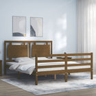 Bedframe Met Hoofdbord Hout Honingbruin 160X200 Cm 160 x 200 cm