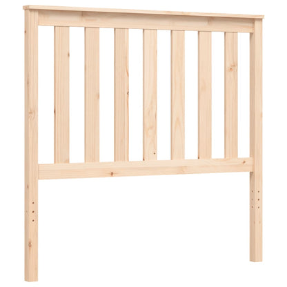 Bedframe Met Hoofdbord Massief Hout 100 x 200 cm Naturel