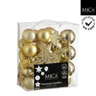 Mica Decorations Christmas Tree Decorations Shatterproof 40 Pieces Gold