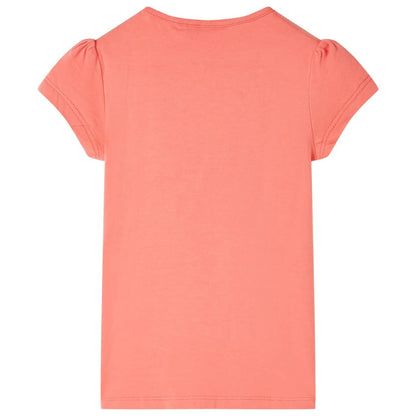 Kindershirt 92 koraalkleurig Koraal