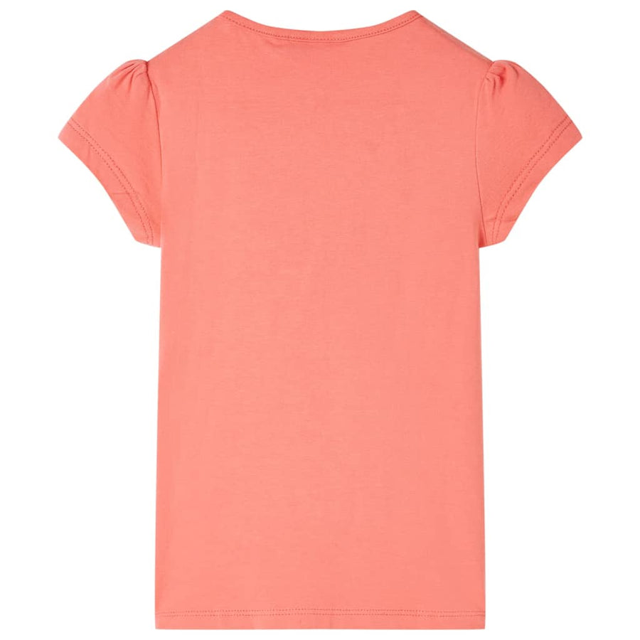 Kindershirt 92 koraalkleurig Koraal