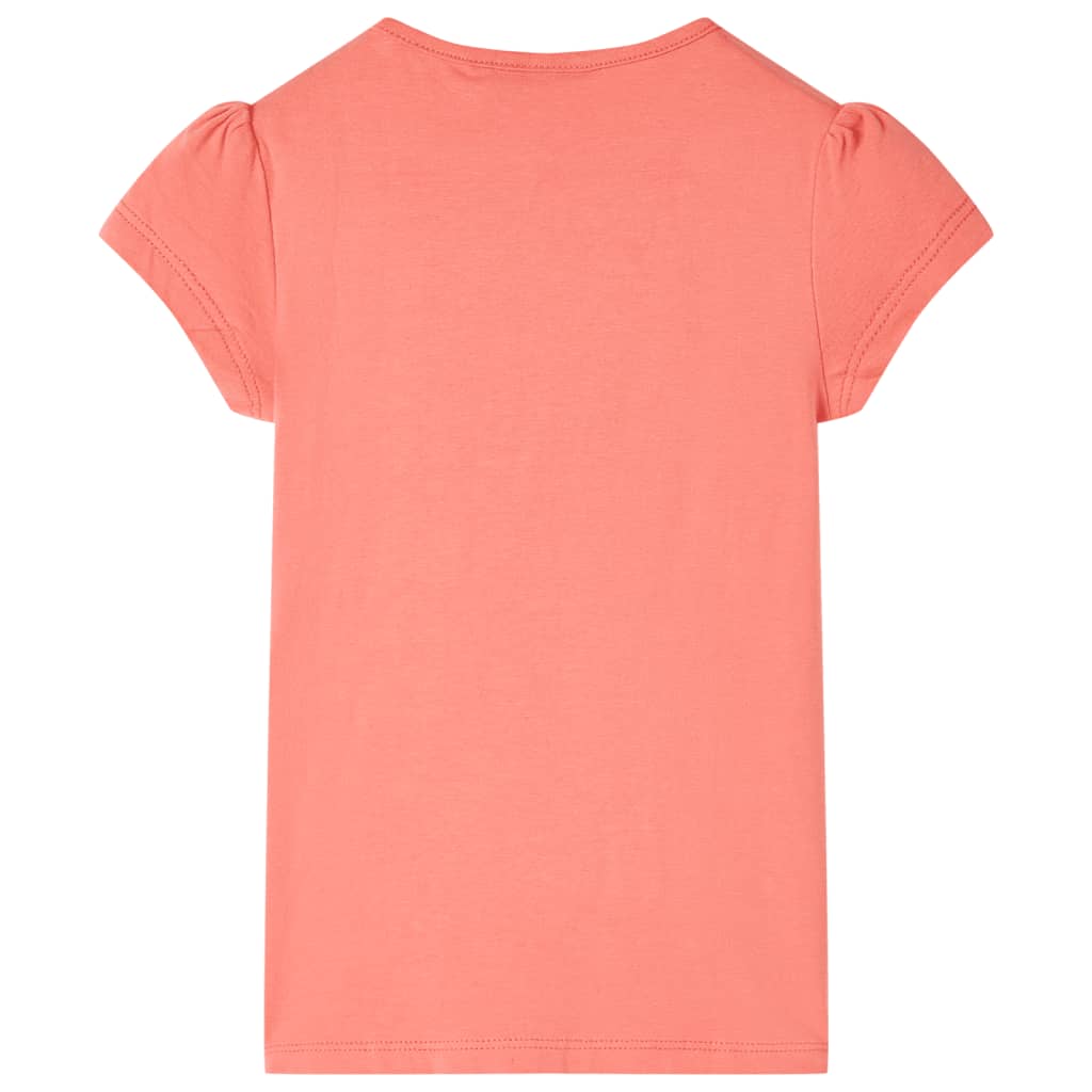 Kindershirt 116 koraalkleurig Koraal 116