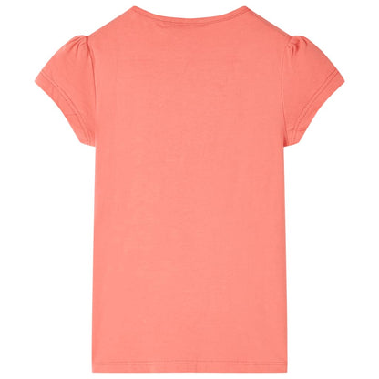 Kindershirt 116 koraalkleurig Koraal 116