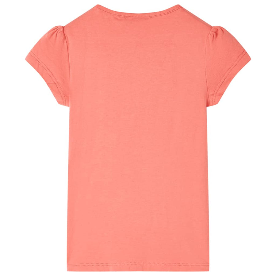 Kindershirt 116 koraalkleurig Koraal 116