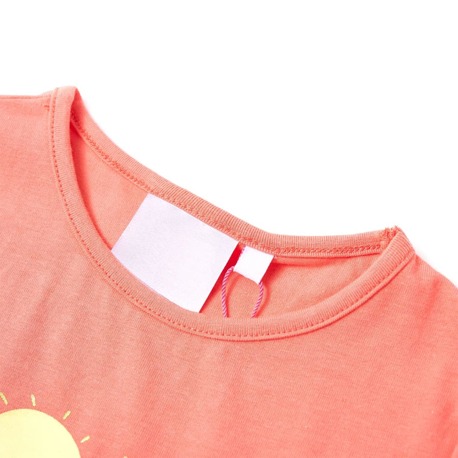 Kindershirt 116 koraalkleurig Koraal 116