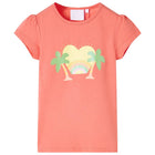 Kindershirt 128 koraal katoen