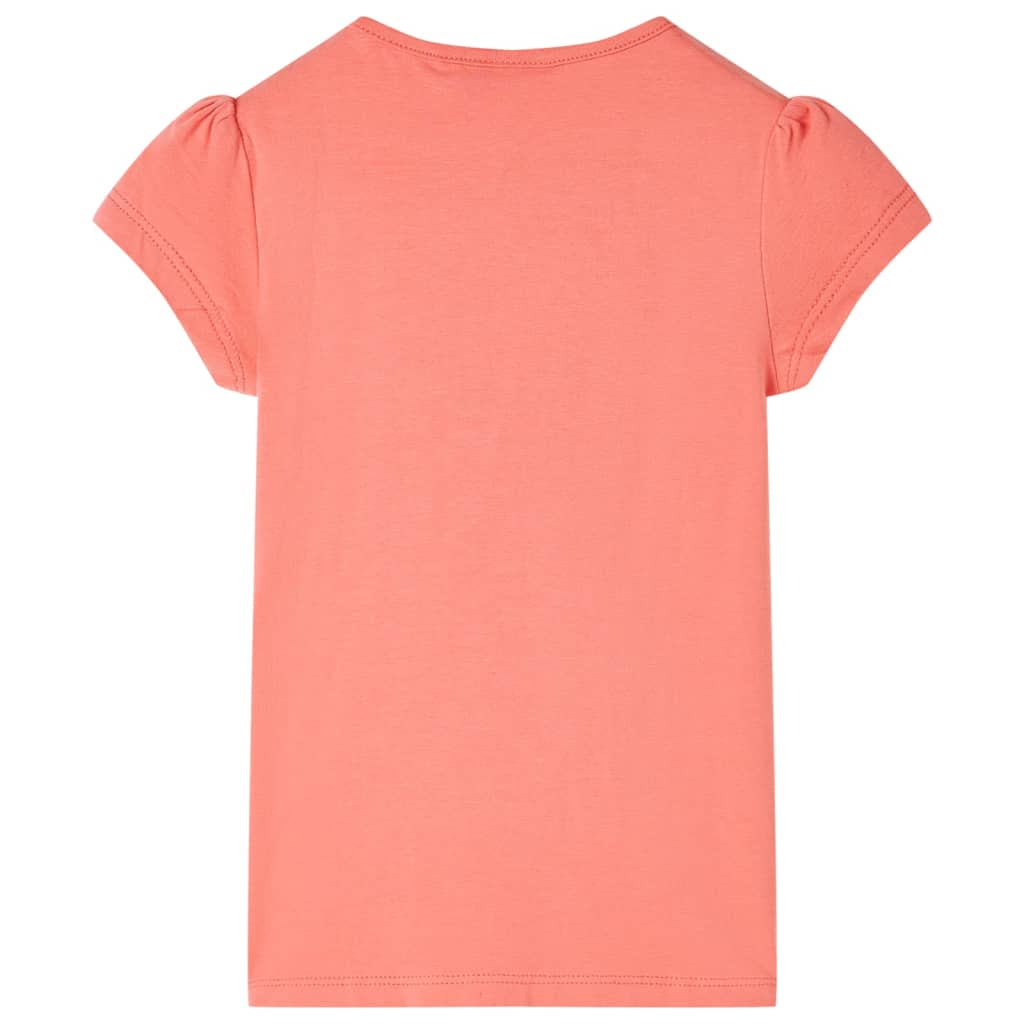Kindershirt 128 koraalkleurig Koraal 128