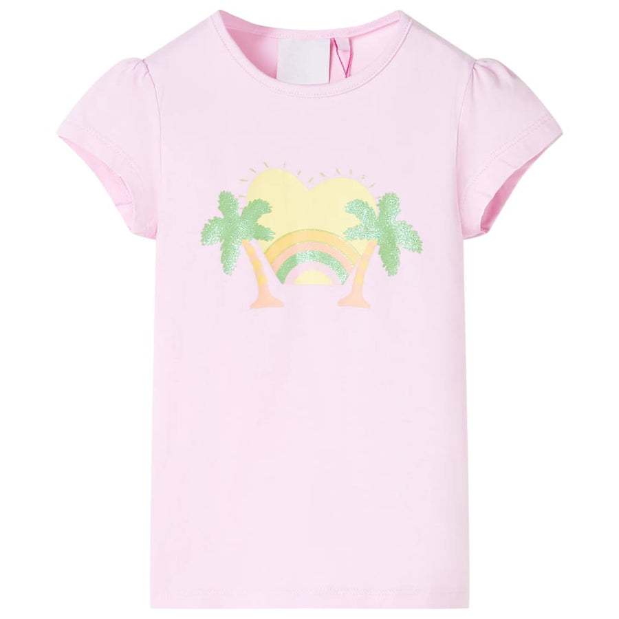 Kindershirt 116 lichtroze Roze