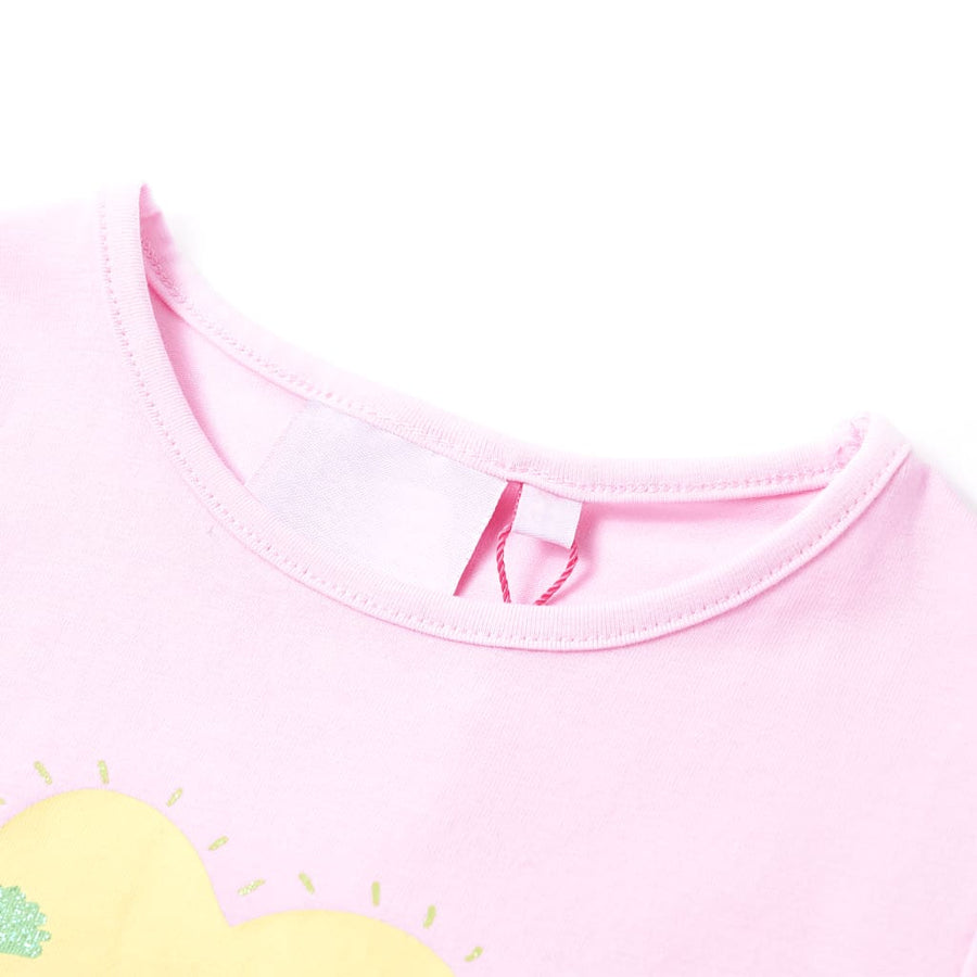 Kindershirt 116 lichtroze Roze