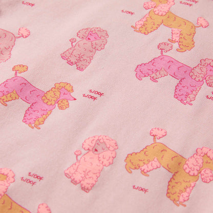 Kinderpyjama met korte mouwen 128 lichtroze