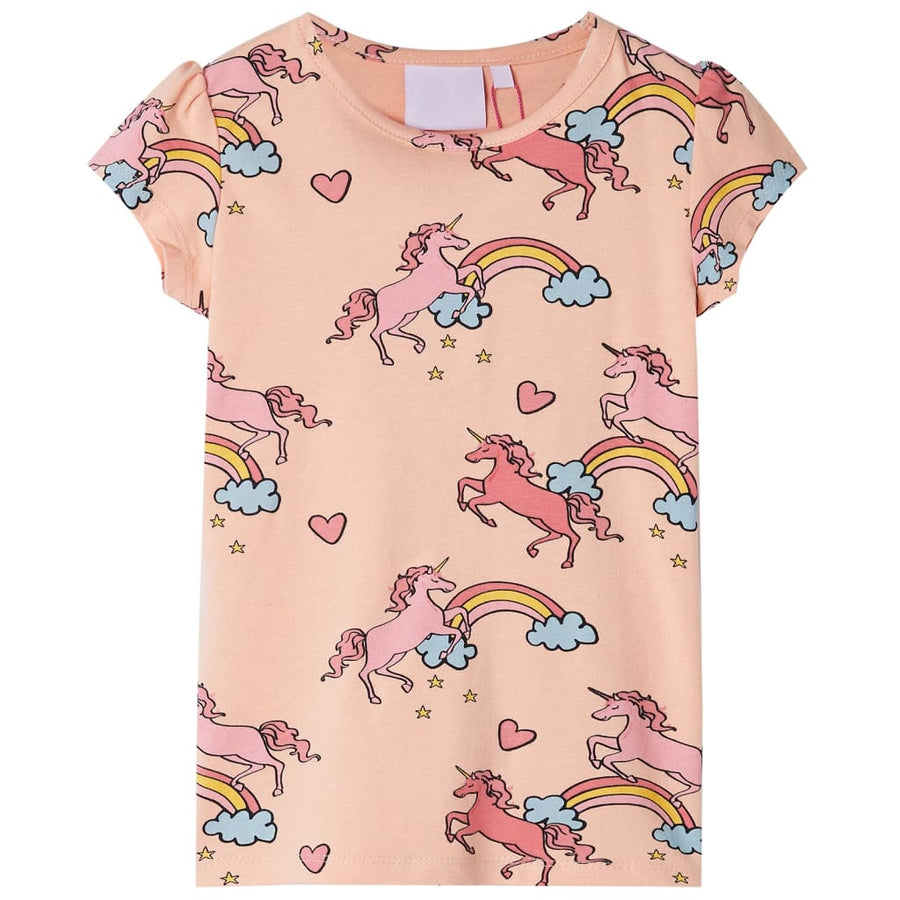 Kinderpyjama met korte mouwen 92 lichtoranje 92