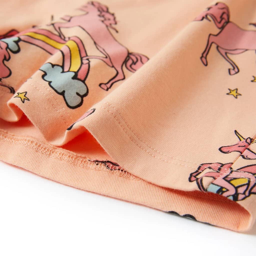 Kinderpyjama met korte mouwen 92 lichtoranje 92