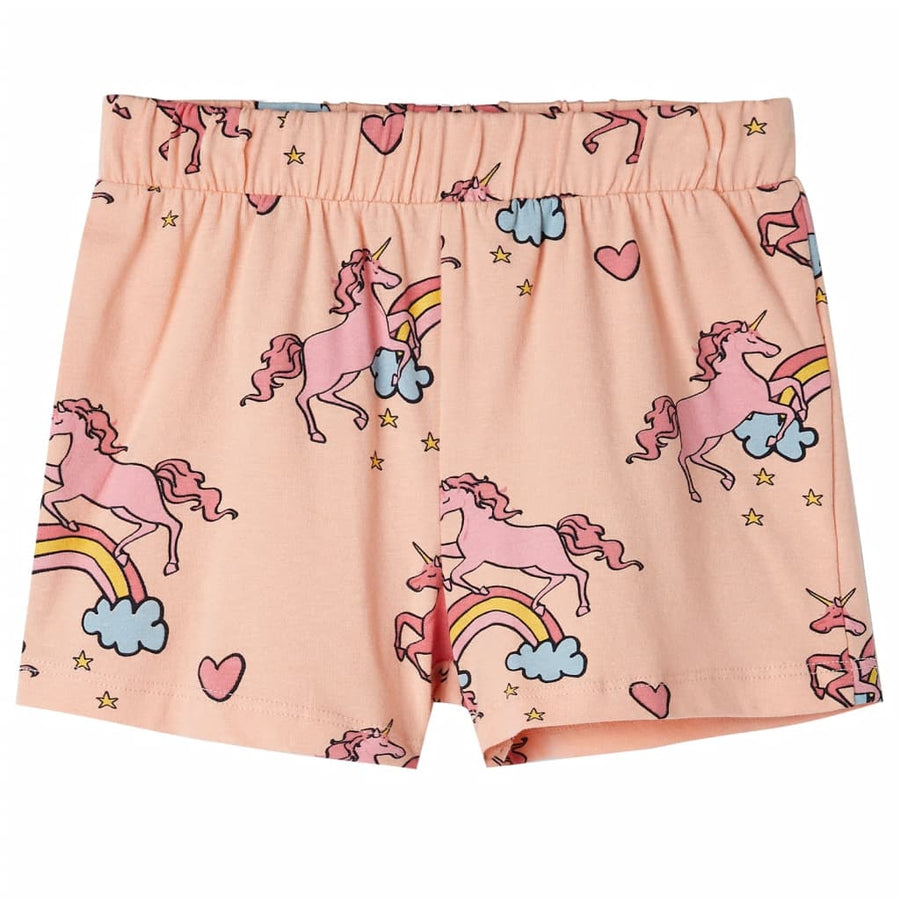 Kinderpyjama met korte mouwen 92 lichtoranje 92