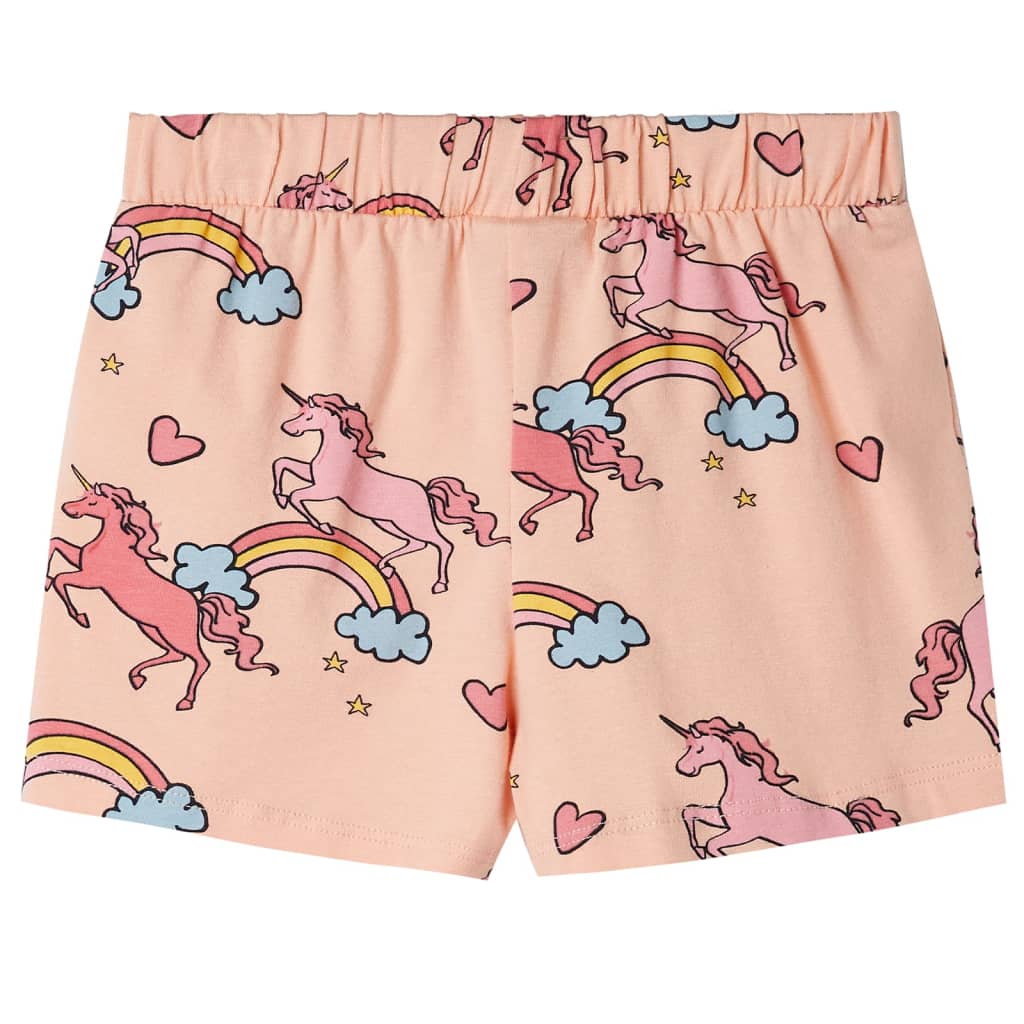Kinderpyjama met korte mouwen 92 lichtoranje 92