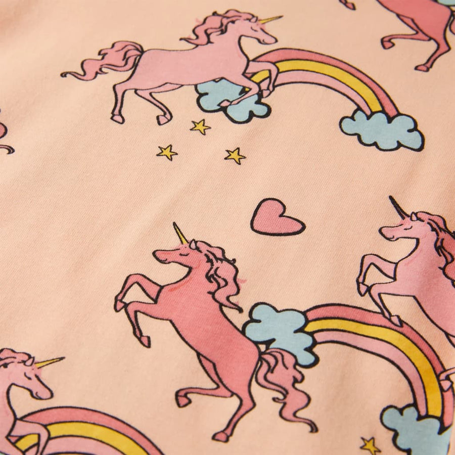 Kinderpyjama met korte mouwen 104 lichtoranje 104