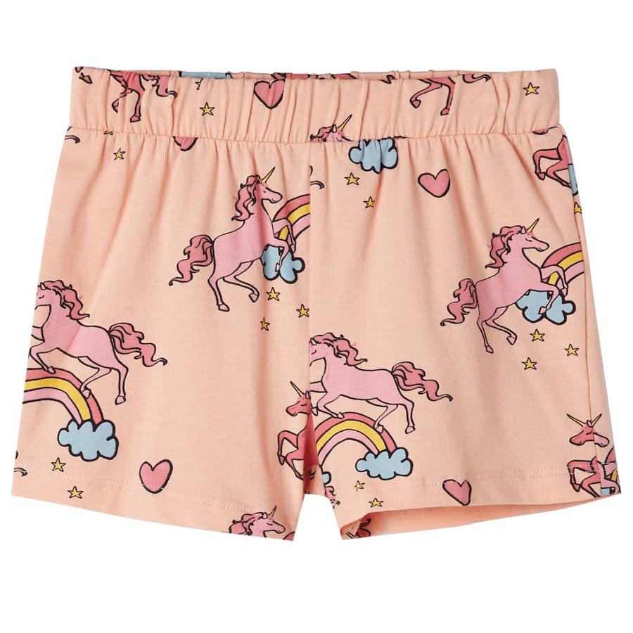 Kinderpyjama met korte mouwen 104 lichtoranje 104