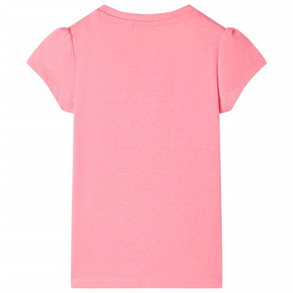 Kindershirt 92 neonroze Roze