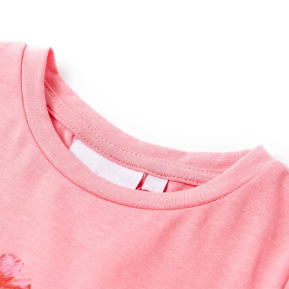 Kindershirt 116 neonroze Roze