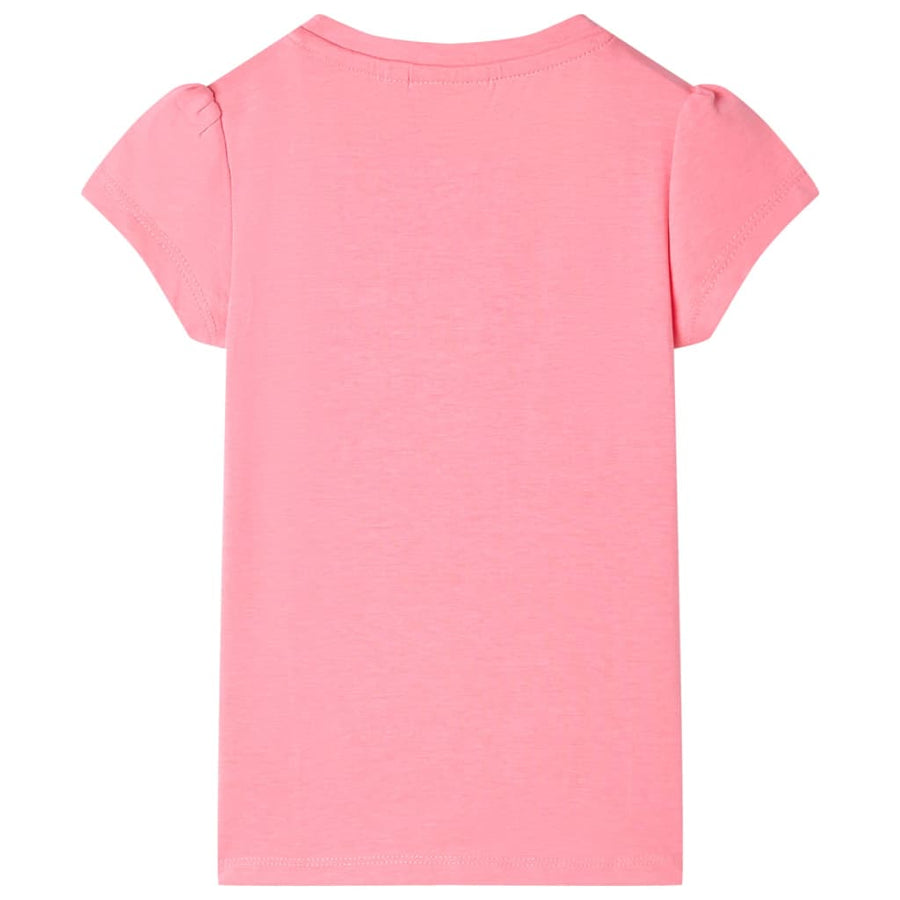 Kindershirt 128 neonroze Roze