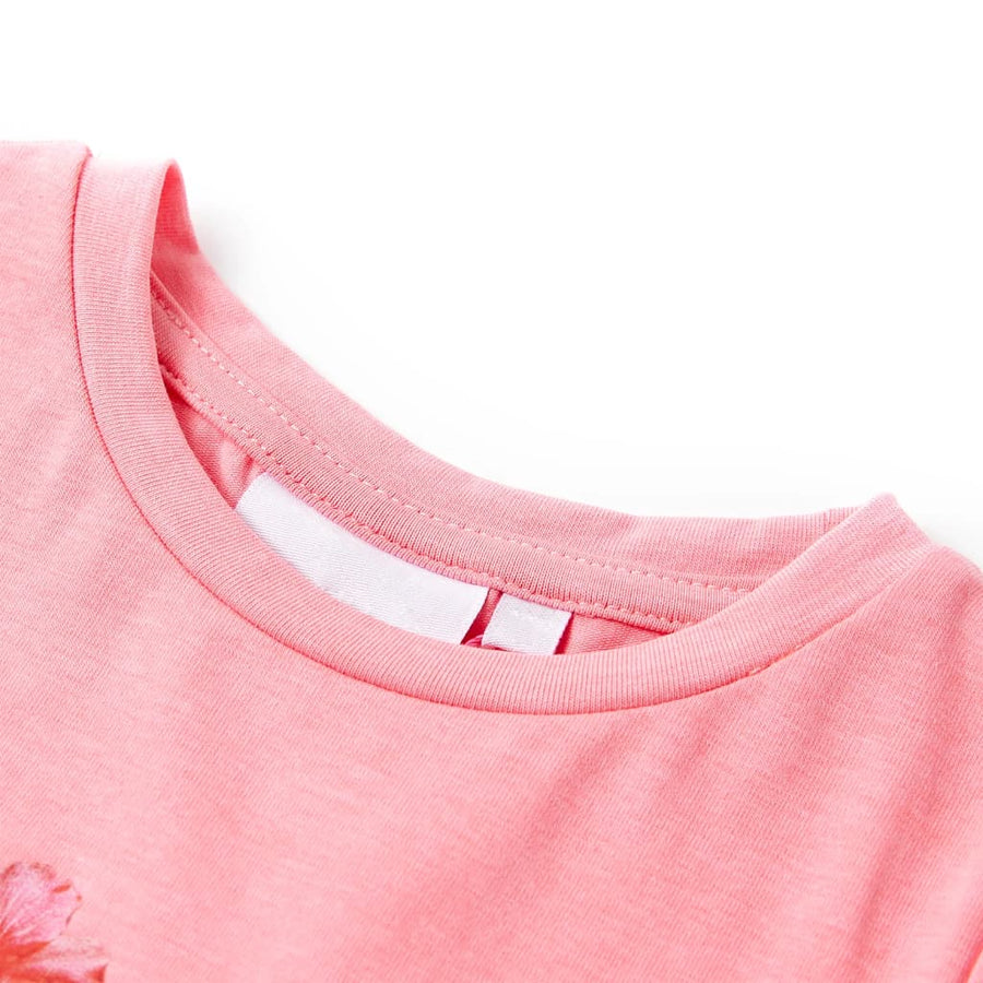 Kindershirt 128 neonroze Roze