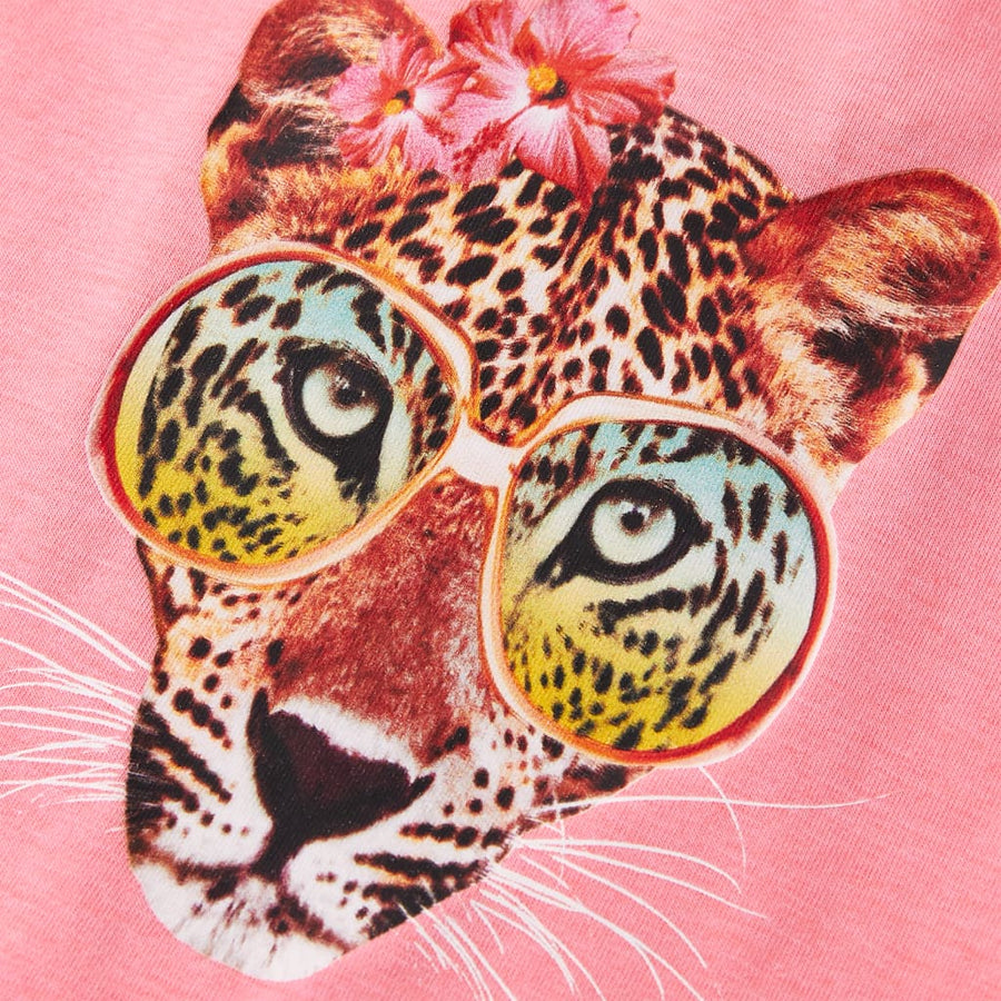 Kindershirt 128 neonroze Roze