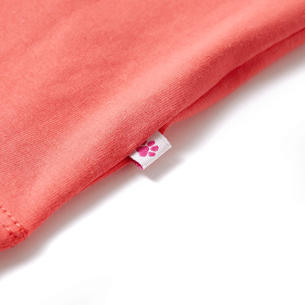 Kindershirt 116 koraalkleurig Koraal