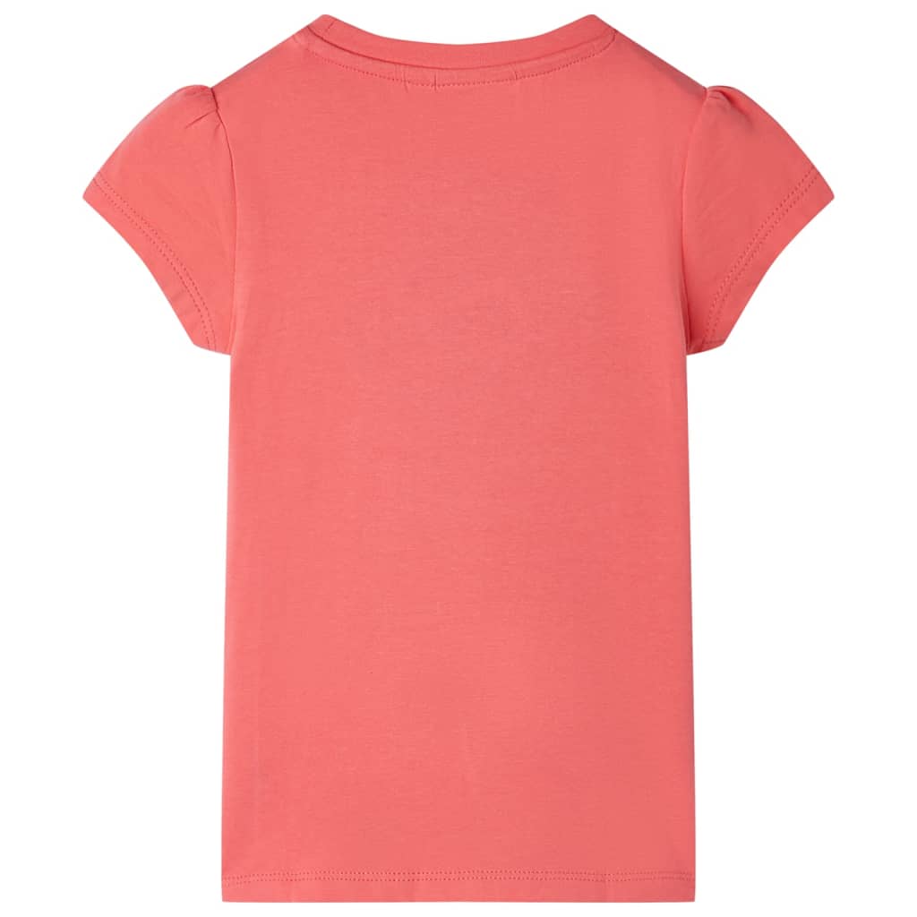 Kindershirt 128 koraalkleurig Koraal