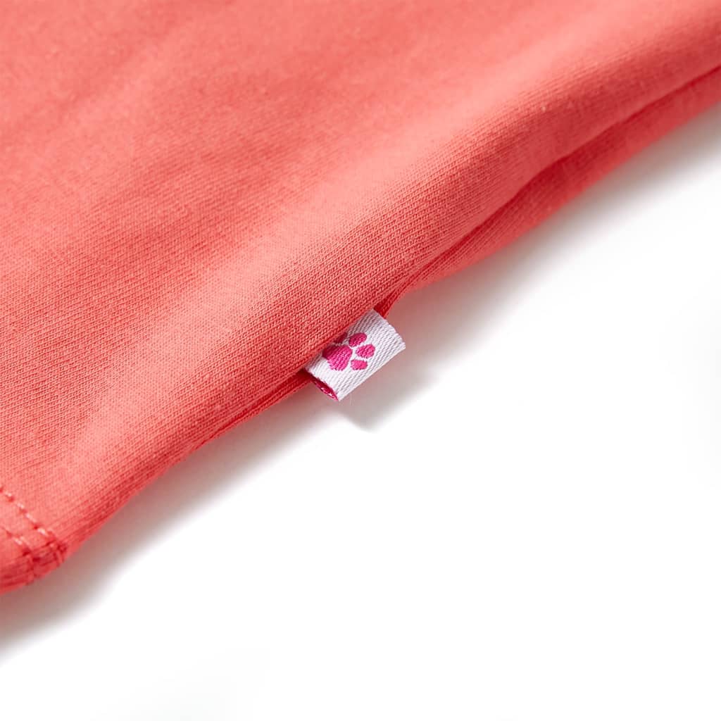 Kindershirt 128 koraalkleurig Koraal