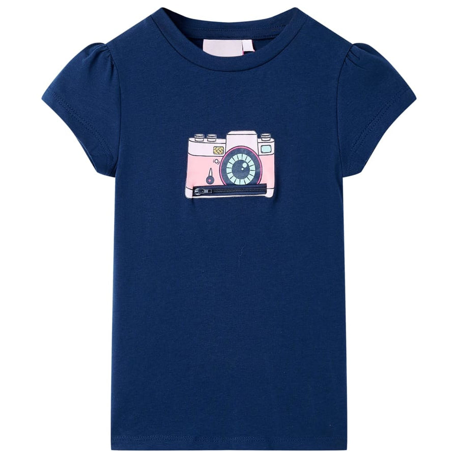 Kindershirt 116 marineblauw Marineblauw 116