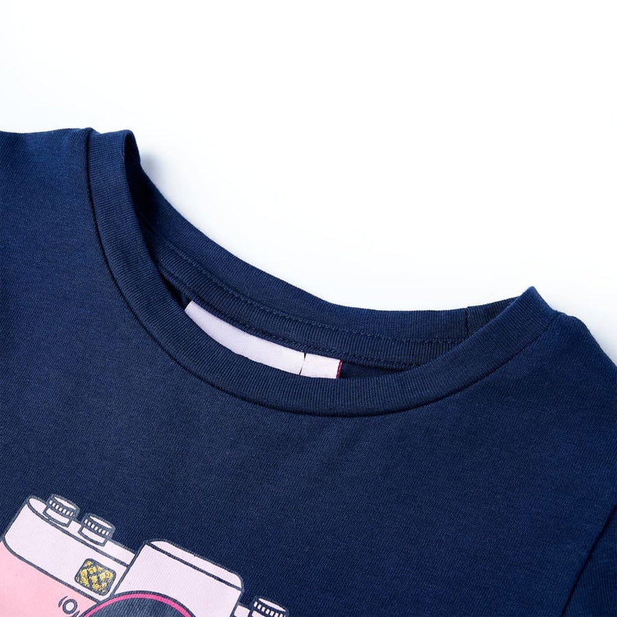 Kindershirt 116 marineblauw Marineblauw 116