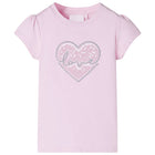 Kindershirt 104 lichtroze katoen
