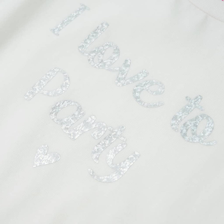 Kindershirt met mouwen met ruches 104 wit Wit