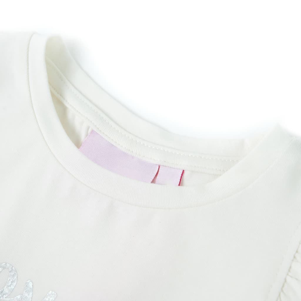 Kindershirt met mouwen met ruches 116 wit Wit