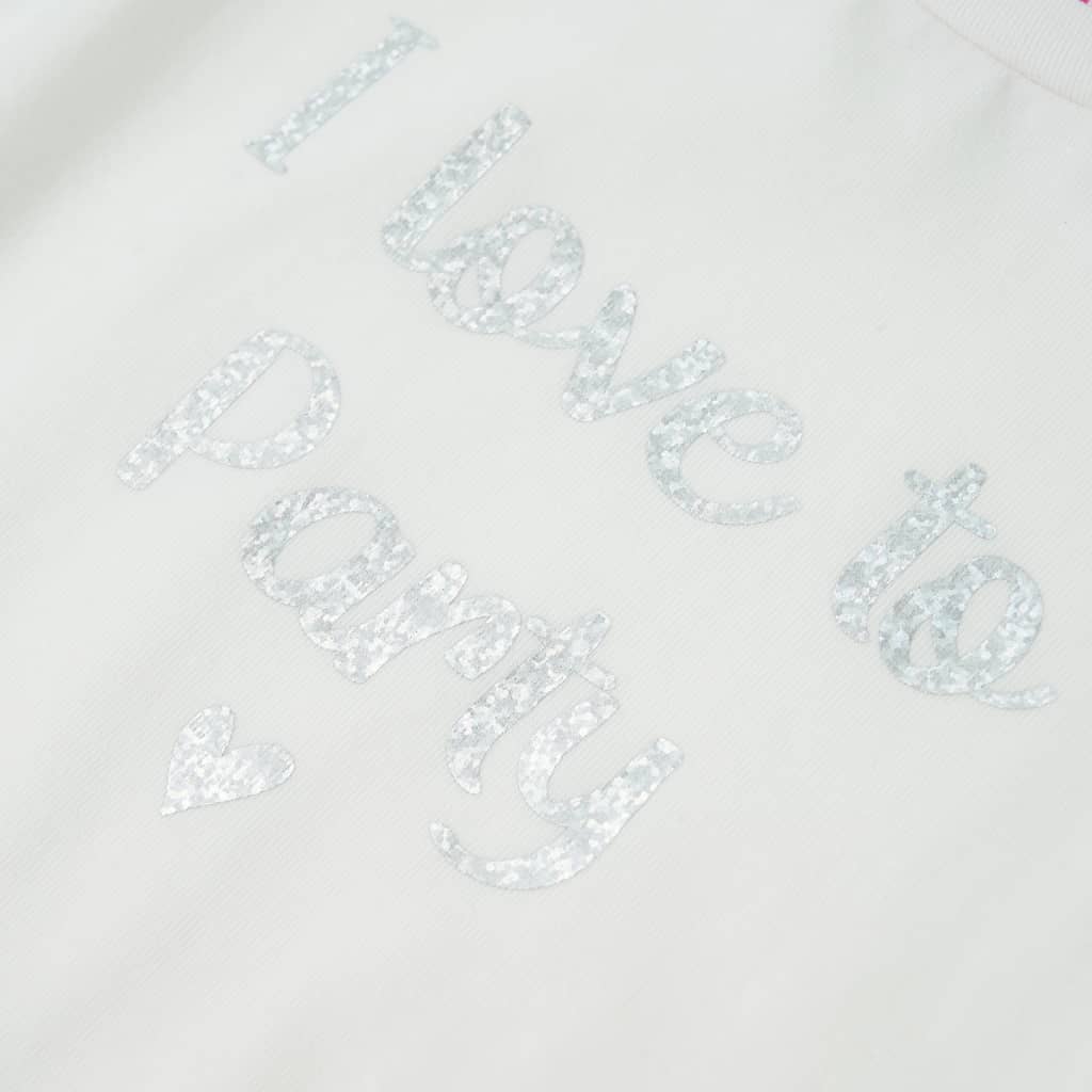 Kindershirt met mouwen met ruches 116 wit Wit