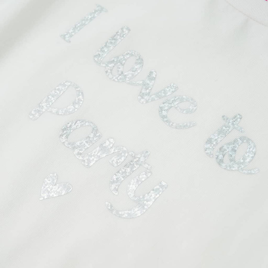 Kindershirt met mouwen met ruches 116 wit Wit