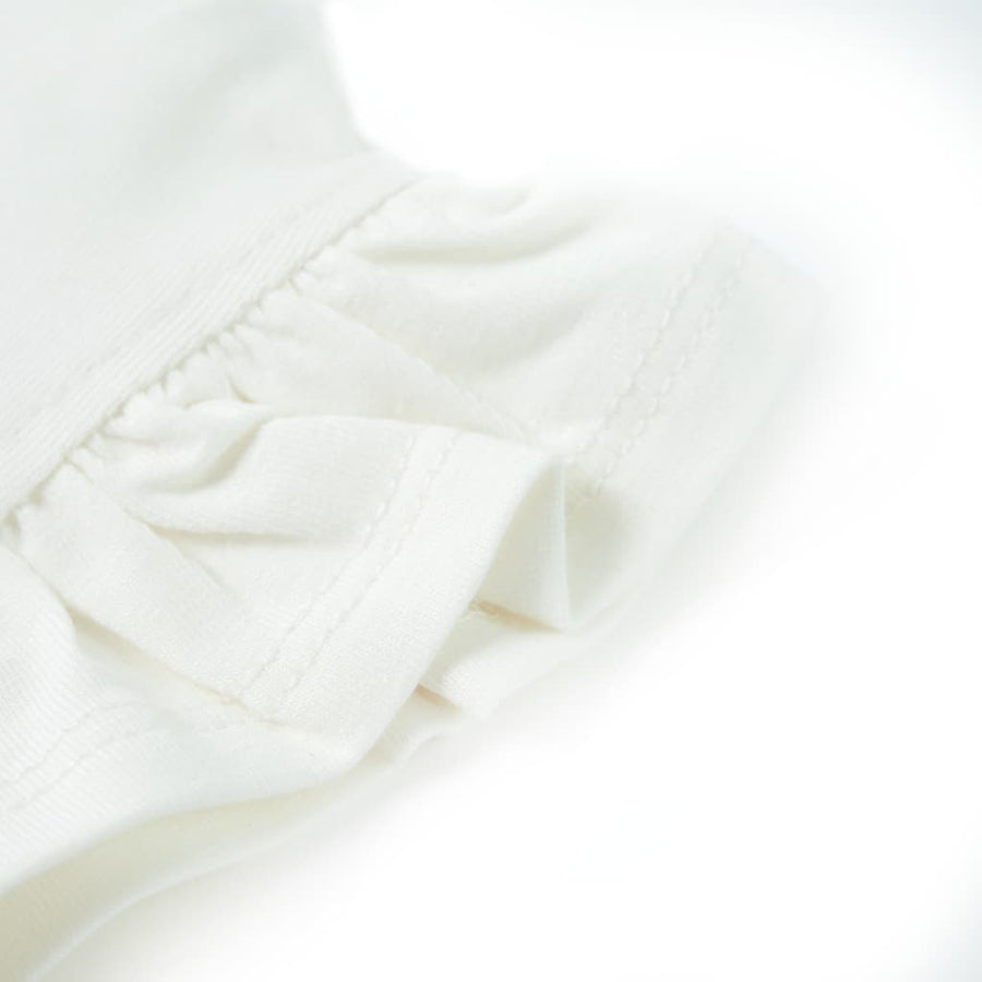 Kindershirt met mouwen met ruches 116 wit Wit