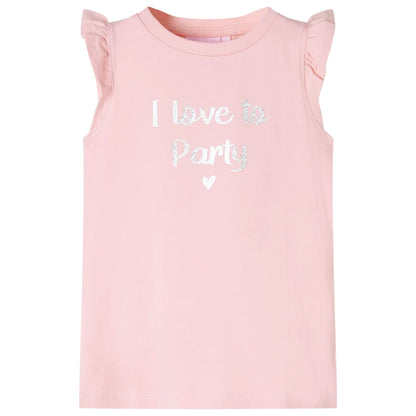 Kindershirt met ruches aan de mouwen 104 lichtroze lichtroze 104