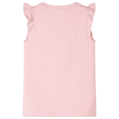 Kindershirt met ruches aan de mouwen 104 lichtroze lichtroze 104