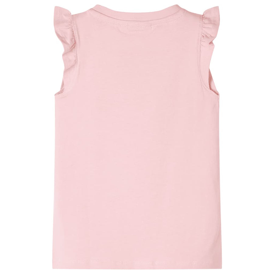 Kindershirt met ruches aan de mouwen 104 lichtroze lichtroze 104