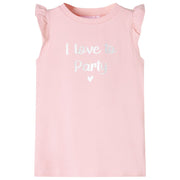 Kindershirt lichtroze met ruches 116