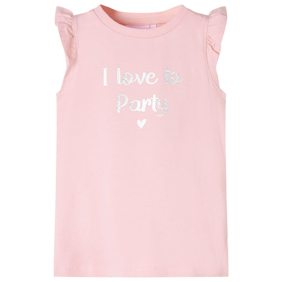 Kindershirt met ruches aan de mouwen 116 lichtroze lichtroze 116