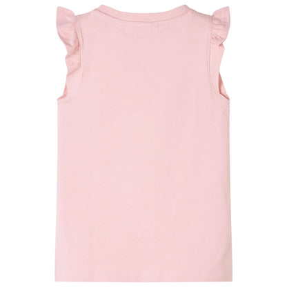 Kindershirt met ruches aan de mouwen 116 lichtroze lichtroze 116